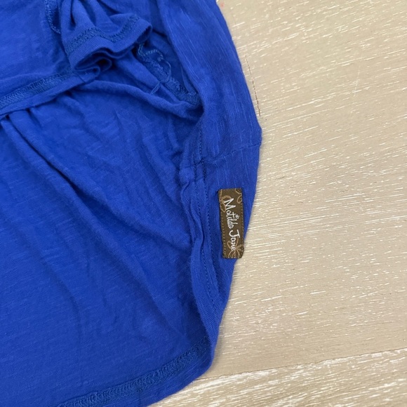 Matilda Jane Fit & Flare Dress Womens Large Blue Tiered Sleeveless Lace Trim - Picture 6 of 7